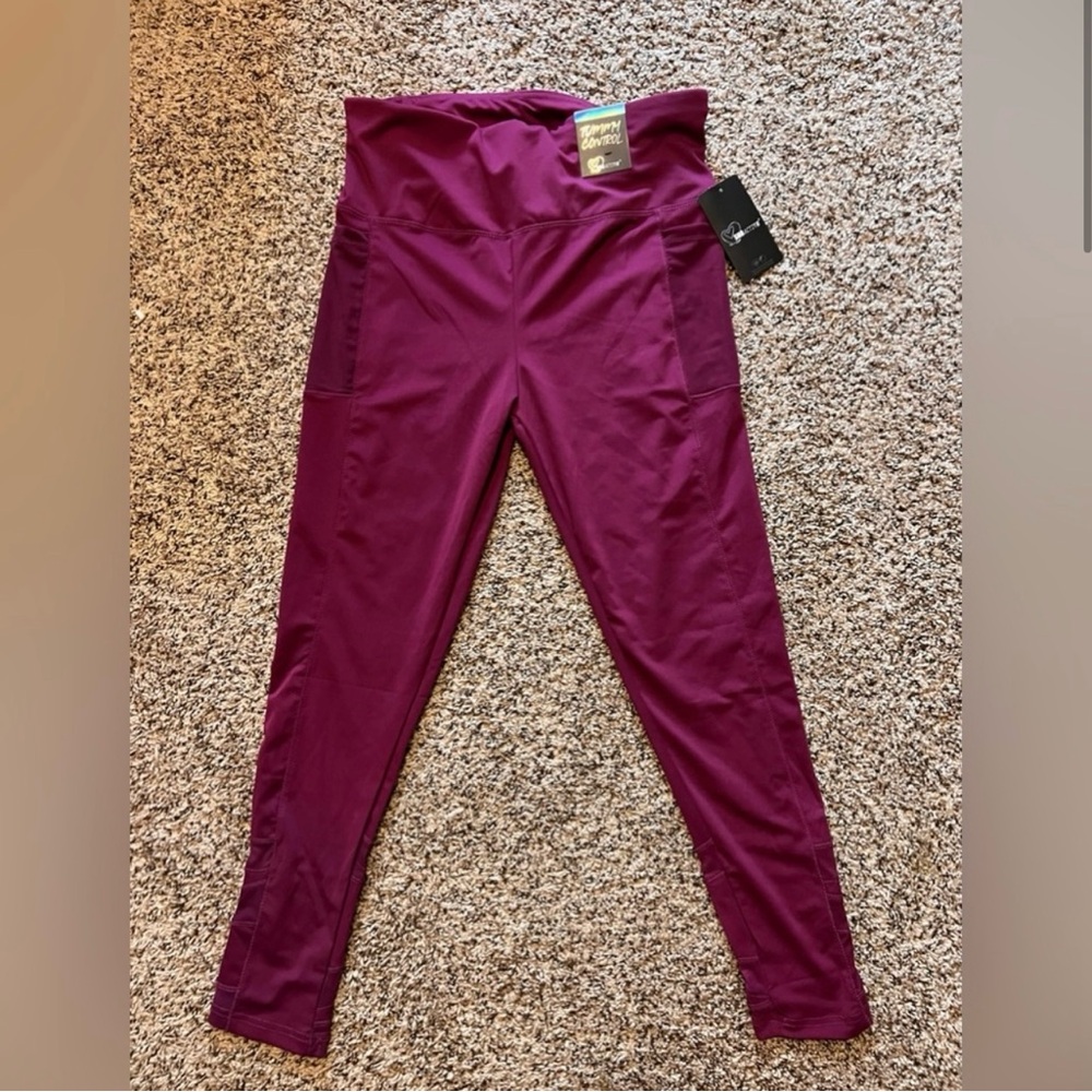 Shoactive Plum Tummy Control Leggings